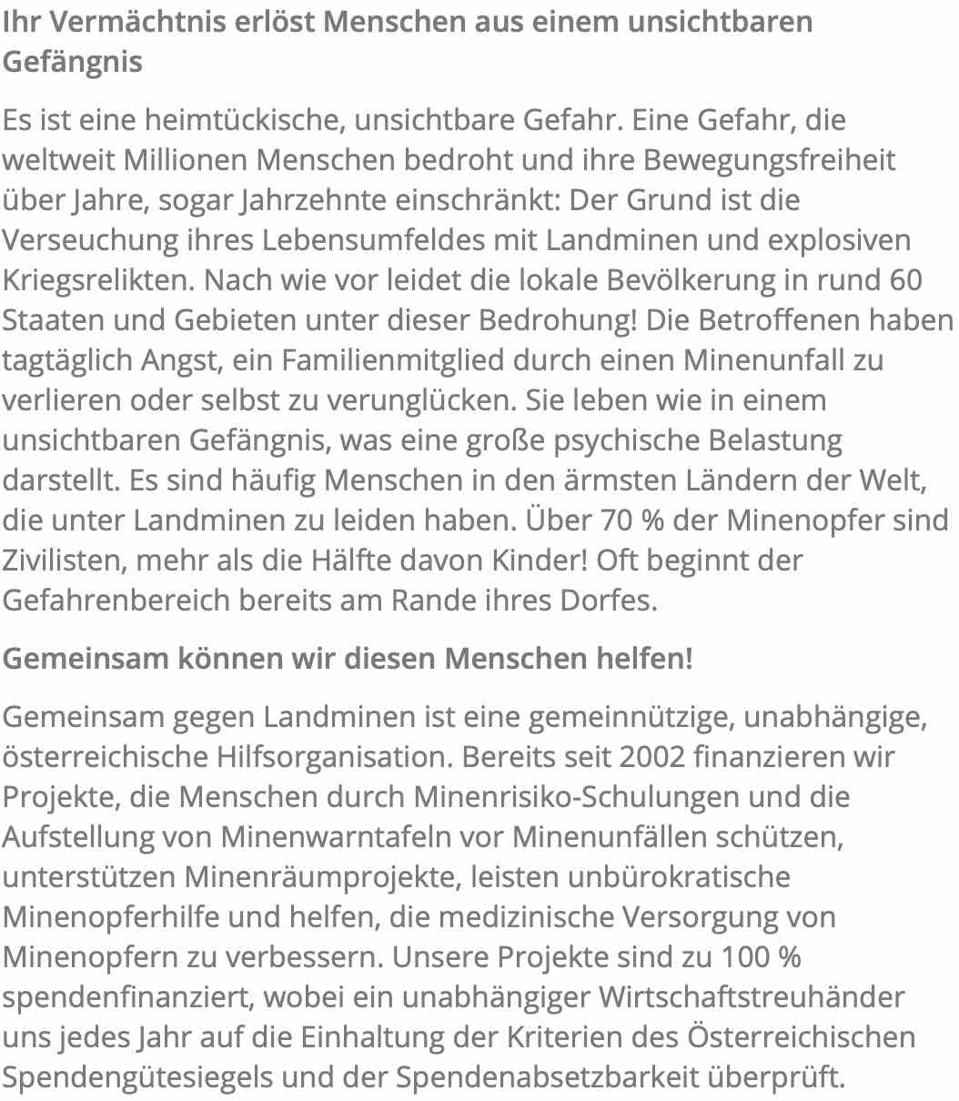 Gemeinsam gegen Landminen Vorstellungstext1